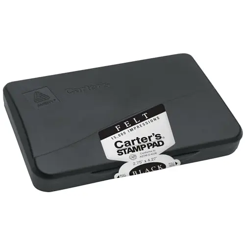 Carter's felt black ink pad for general stamping tasks