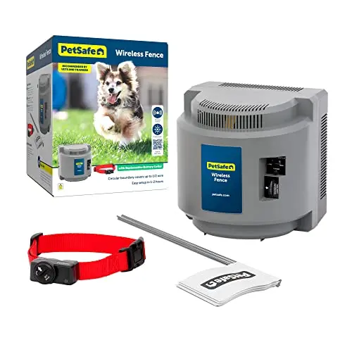 Portable, circular 1/2-acre wireless dog fence