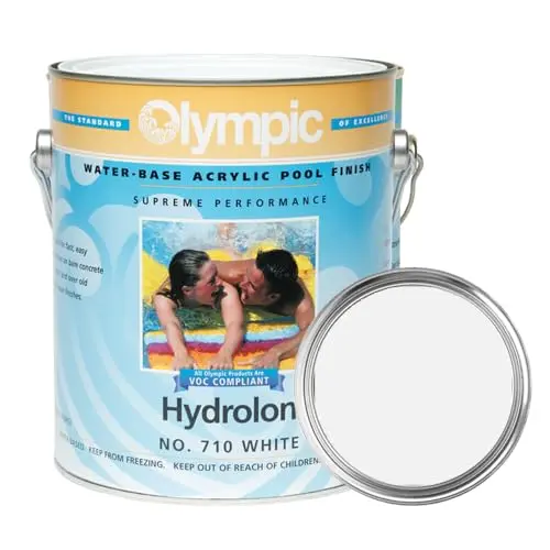 Olympic Hydrolon water-based acrylic pool paint in White color