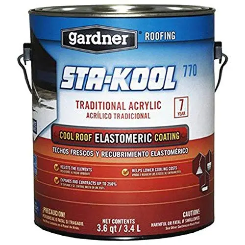 Gardner Sta-Kool white elastomeric roof coating