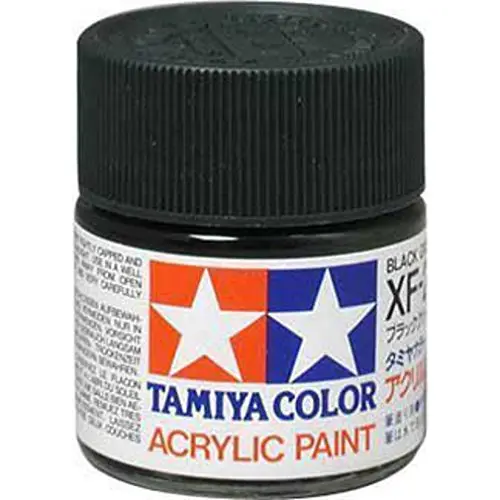 Tamiya flat black acrylic paint for pinewood derby car details