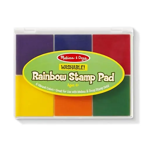 Melissa & Doug rainbow ink pad with six washable colors