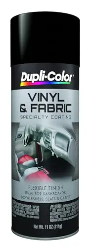 Dupli-Color Vinyl and Fabric Spray Paint can in flat black