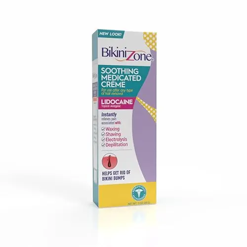 Medicated relief with soothing lidocaine for bikini line