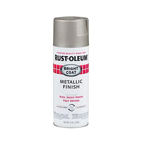 Rust-Oleum Stops Rust Bright Coat metallic spray paint in aluminum color