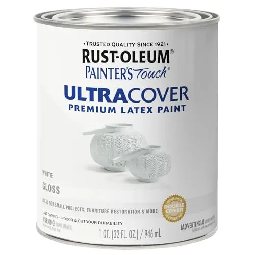 Rust-Oleum Painter's Touch latex gloss white paint for bright finishes