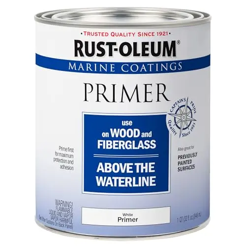 Rust-Oleum Marine Wood and Fiberglass Primer in white quart can