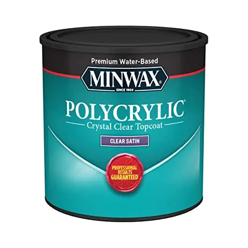 Minwax Polycrylic clear satin wood finish for furniture protection