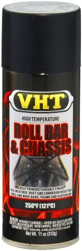VHT SP671 roll bar and chassis paint aerosol can in satin black