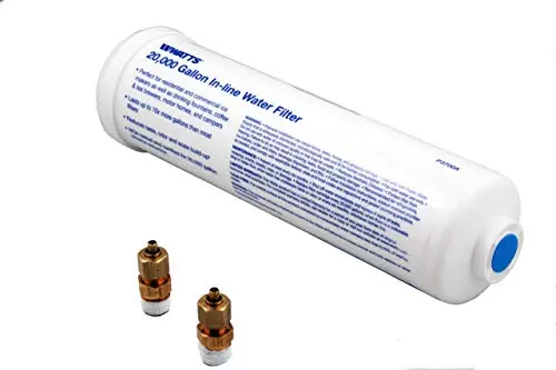 Watts Premier high capacity inline water filter with brass connectors