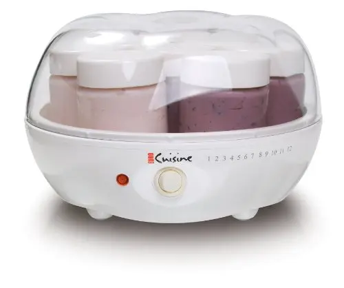 Euro Cuisine YM80 Yogurt Maker with seven glass jars