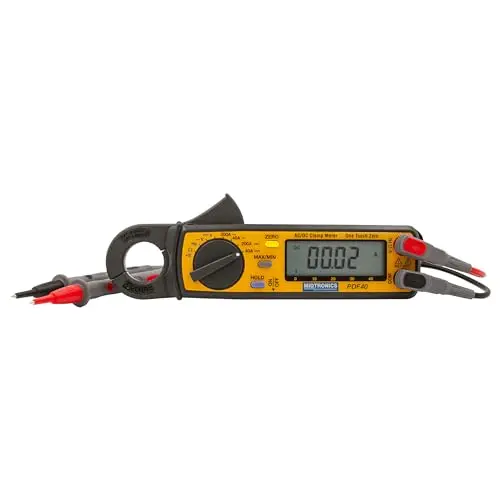 Midtronics AMP-100 digital clamp meter in protective carrying case