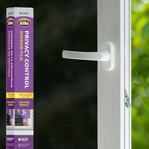 Gila privacy black static cling window film on residential window