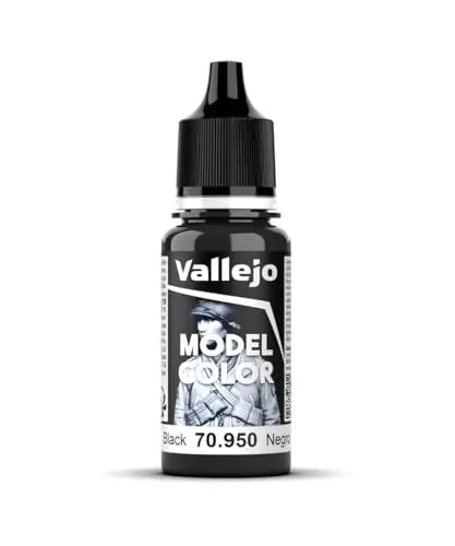 Vallejo Black Model Color paint bottle for plastic and metal models