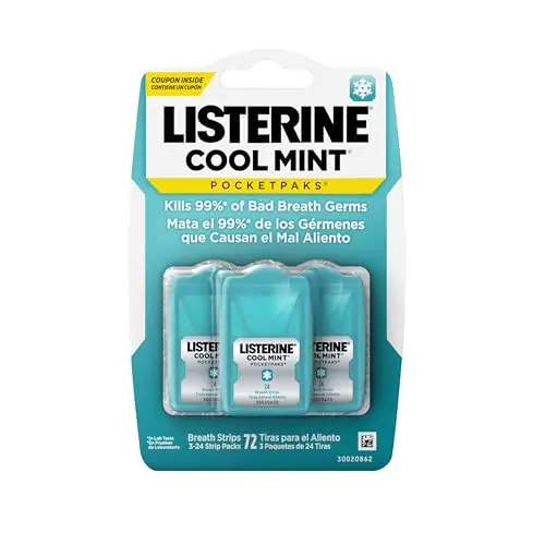 Cool Mint Breath Strips, Sugar Free, 3 x 24-Strip Packs