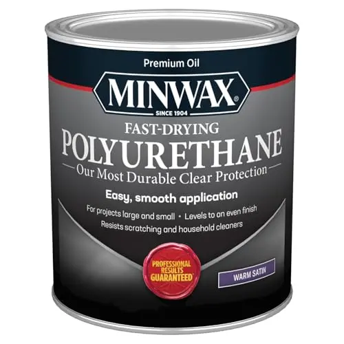 Minwax Fast-Drying Polyurethane in warm satin finish