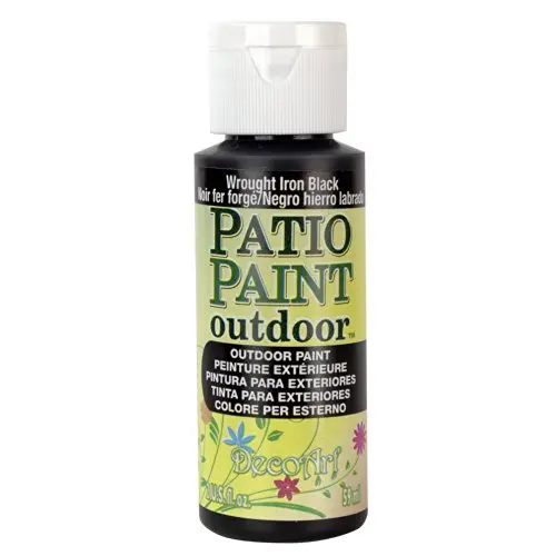 DecoArt Patio Paint bottle in wrought iron black