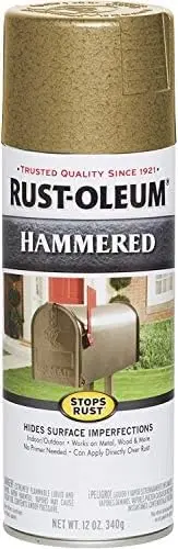 Rust-Oleum Hammered Gold Spray Paint can for metal surfaces