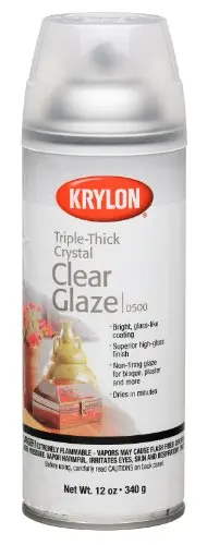 Krylon Triple Thick Clear Glaze spray can with high-gloss finish