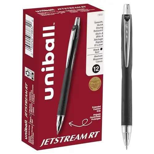 Uni-ball Jetstream RT retractable ballpoint pens in black