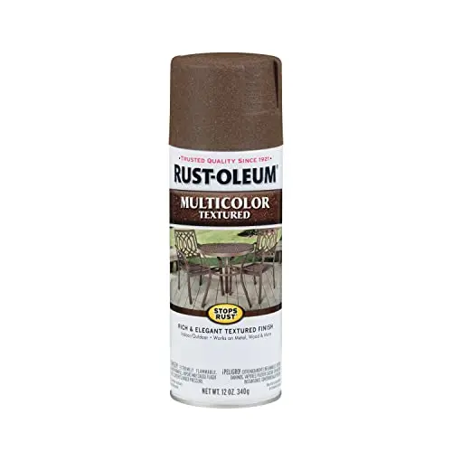 Rust-Oleum Multi-Color Textured spray paint can in autumn brown