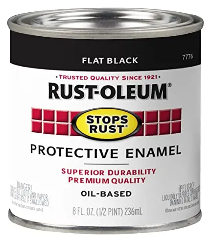 Rust-Oleum Flat Black enamel paint for small projects