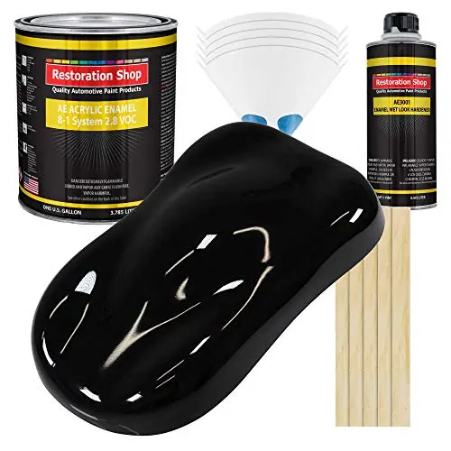 Restoration Shop Jet Black acrylic enamel automotive paint kit