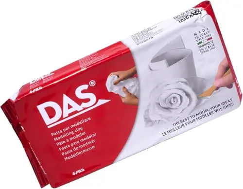 DAS air-hardening modeling clay in white block form