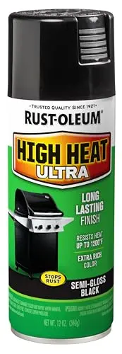 Rust-Oleum high heat spray paint for fireplace metal surrounds