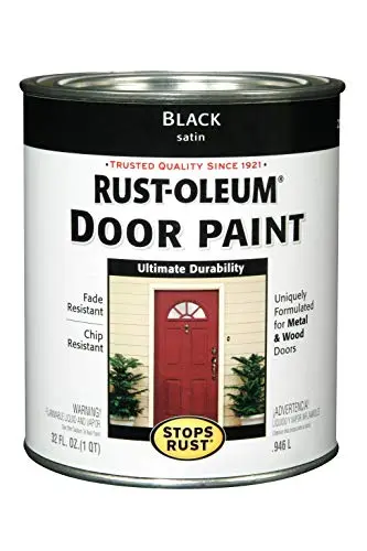 Rust-Oleum Front Door Oil Paint in satin black for exterior use