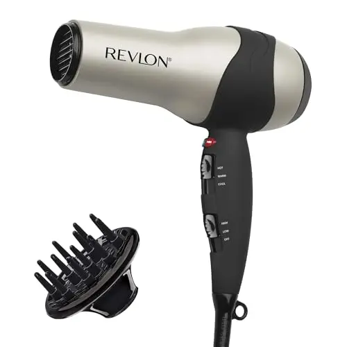 REVLON turbo hair dryer with ceramic coating in silver