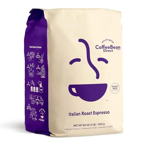 Coffee Bean Direct Italian Roast Espresso whole bean coffee bag