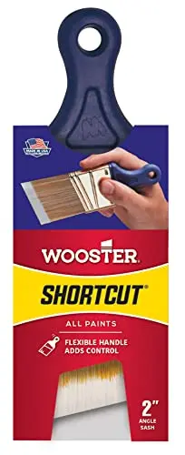 Wooster Brush Q3211-2 short handle angle sash paintbrush
