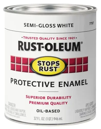 Rust-Oleum Semi-Gloss white paint can