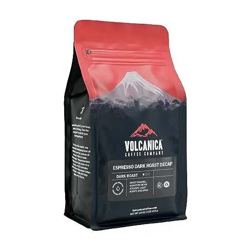 Volcanica Espresso Decaf whole bean coffee bag