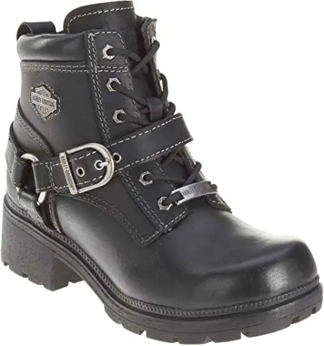 Classic Harley riding boot with harness style