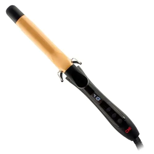 CHI tourmaline ceramic curling iron with 1 inch barrel and adjustable temperature