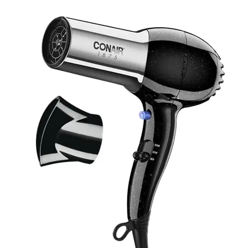 Conair tourmaline ceramic hair dryer in black and chrome
