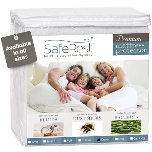 Cotton Terry Waterproof Fitted Queen Cover