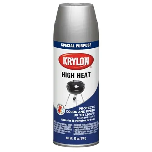 Krylon Hi-Heat spray paint can in aluminum color