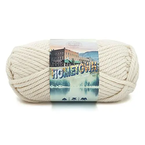 Lion Brand Hometown Super-Bulky Yarn in Houston Cream