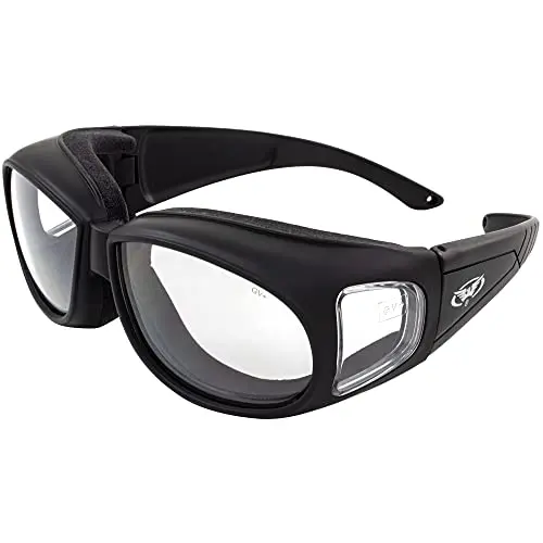 High-coverage fit-over glasses for RX wearers