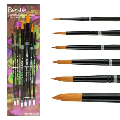 Creative Mark Golden Taklon artist brush set