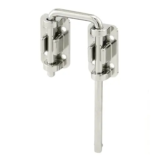 Simple steel locking bar for sliding doors