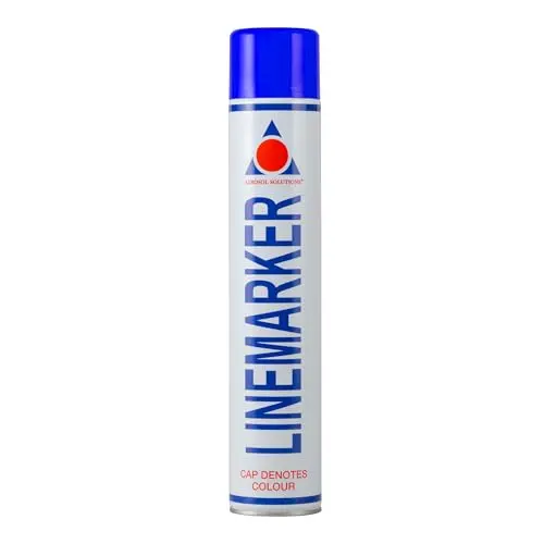 Aerosol Solutions line marker spray paint in blue