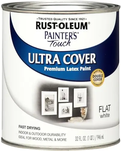 Rust-Oleum Painter's Touch latex paint in flat white for plaster and other surfaces
