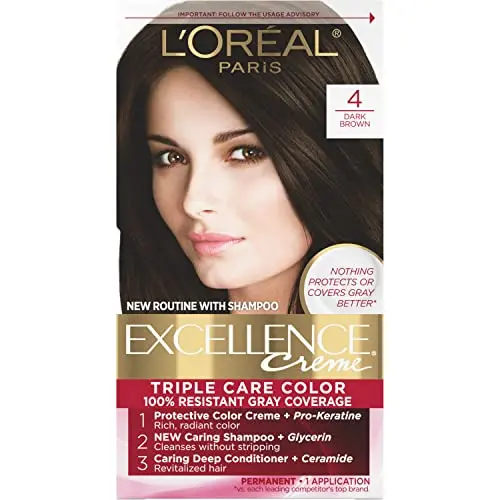 Permanent 100% Gray Coverage, Dark Brown