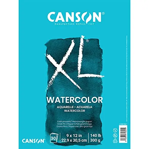 Canson XL watercolor pad with foldover binding