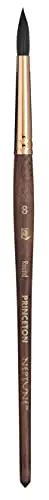 Princeton Neptune Series round watercolor brush with dark wood handle