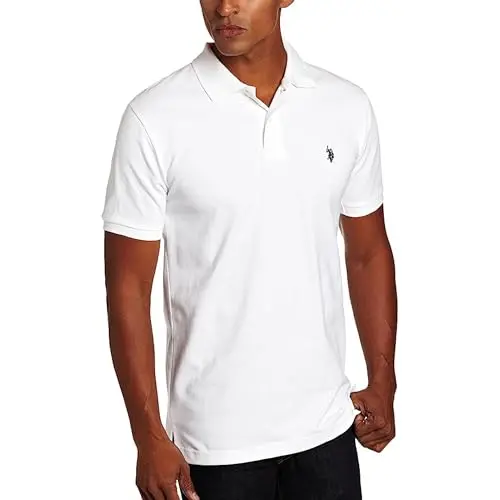 U.S. Polo Assn. classic polo shirt with textured pique fabric ideal for embroidery